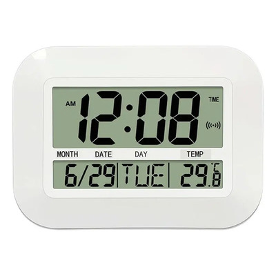Reloj De Pared Electrónico Grande Con Alarma Y Batería