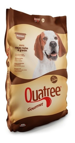 Ração Quatree Gourmet Ad Raças Med Gde 15kg (sem Corante