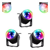 3pz Lampara Proyector Reflector Giratorio Luz Led Multicolor