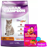 Alimento Gato Gran Campeon 10kg + Tiernitos 500g + Comedero