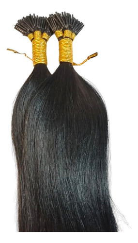 Extensión De Cabello Natural Queratina 55cm 100gramos Negro