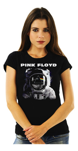 Polera Mujer Pink Floyd Astronauta Rock Impresión Directa