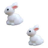 Miniaturas De Conejo De Pvc De W Garden, 2,5 X 2 Cm, Para El