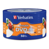 Dvd-r Imprimible Full Face Marca Verbatim 50 Pzs