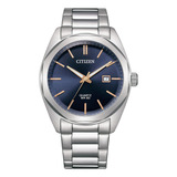 Reloj Citizen Quartz Para Hombre Bi5110-54h Azul Original