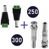 Kit 300 Conector Bnc Com Mola + 250 P4 Macho Com Borne