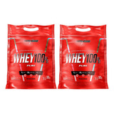 Kit 2 100% Whey Protein Concentrado Morango