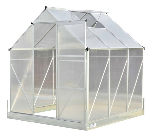 Invernadero 3.6m² Cultivo Exterior Policarbonato - Aluminio 