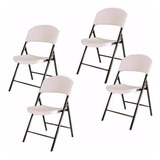 Conjunto C/ 4 Cadeiras Dobráveis Maxchief Encosto Assento