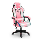 Silla De Escritorio Gamer, Ergonómica, Luz Led Rgb