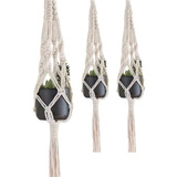 Kit 03 Hanger Plant Suporte Decorativo Macrame  120 Cm