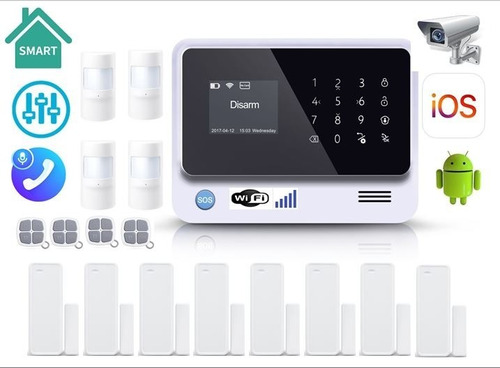 Kit Alarma Casa  Negocio 12 Sensores G90 Plus Wifi App Móvil