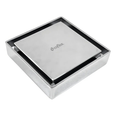 Coflex Coladera Cuadrada Con Inserto Cerámico Y Valvula Antiolores Latón Pc-323