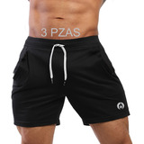 3 Short Medio Deportivo De Hombre, Gym O Casual Fénix Fit.