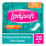 Protectores Diarios Ladysoft X20 Clásicos Tela Suave 