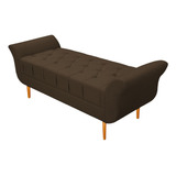 Recamier Estofado Ari 195 Cm King Size Suede Marrom