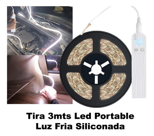 Tira Led Luz Fría 3 Metros Portable 