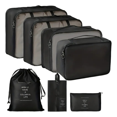 Organizador De Viaje, Kit De Viaje Y Organizador De Ropa 7pc