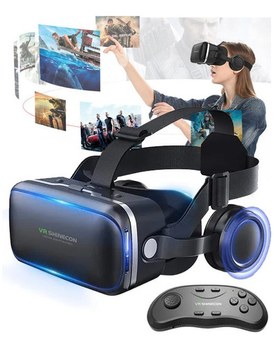 Gafas De Realidad Virtual 3d Vr Con Auriculares Y Gamep