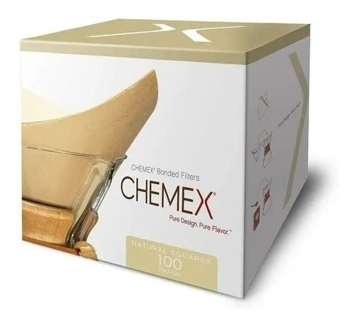 Filtros Chemex Natural Cuadrados 100 Unidades