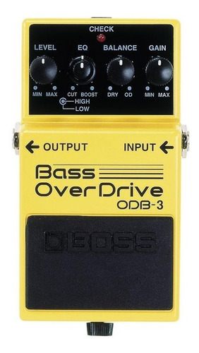 Pedal Bass Overdriver Boss Para Baixo Odb-3 Original Com Nf