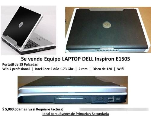 Se Vende Equipo Laptop Dell Inspiron E1505