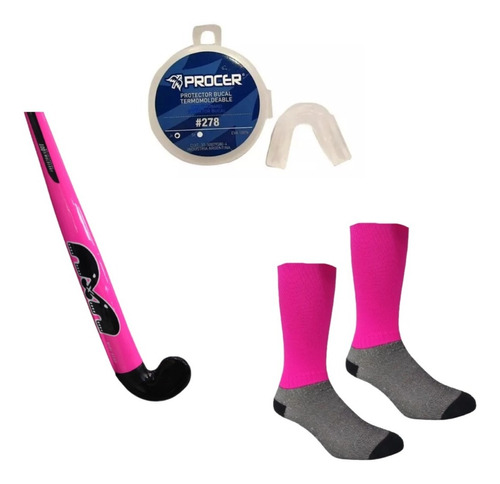 Palo Nena Hockey Madera Tk Midi Fu + Medias Hockey +bucal