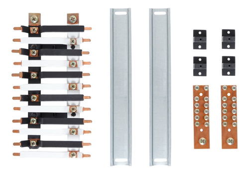 Barramento Bifásico 150a Isolado P/24 C/ Placa De Proteção
