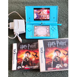 Nintendo Dsi Light Blue + 1 Jogo Harry Potter Original