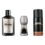 Kit Musk Avon Masculino Colonia, Roll On Y Desodorante