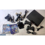 Ps3 Slim 320 Gb Ch Mas 81 Juegos Mas Combo Move, Locura