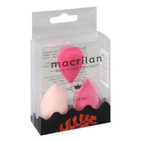 Kit Ej1-31 Com 3 Mini Esponjas Para Maquiagem Macrilan Rosa