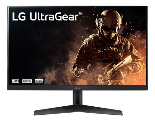 Monitor Gamer LG Ultragear 24  Full Hd 144hz 24gn60r-b Preto