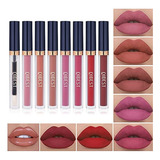 7pcs Lápiz Labial Líquido Mate + 1pcs Kit De Maquillaje Para