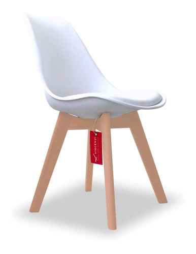 Silla Eames Con Cojín París Blanca Vincenzi R2742