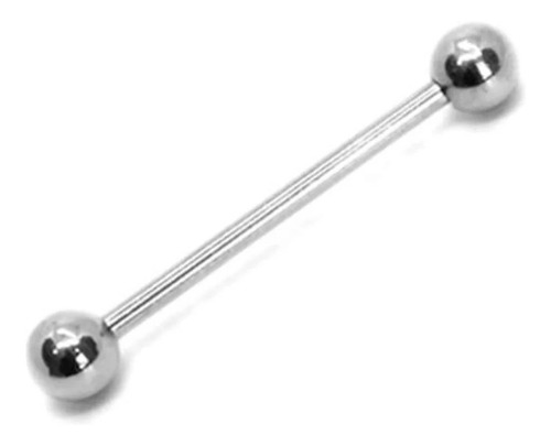 Piercing Barbell Língua De Aço Cirúrgico - Bolinha