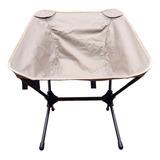 Silla De Camping Plegable Ligera Y De Facil Armado Negra Color Beige