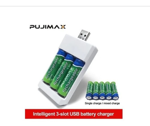 Pujimax 3 Solts Adaptador Carregador De Bateria Plug Usb