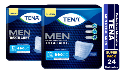 Tena For Men Protectores Masculinos Pack De 2 Paquetes