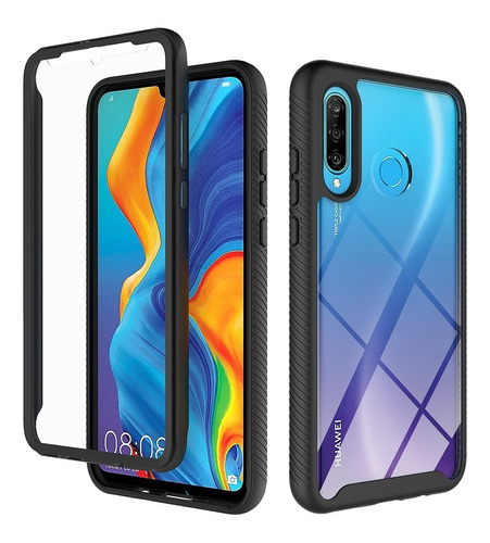 Funda 2 En 1 Uso Rudo Para Modelos Huawei Honor Transparente