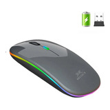 Mouse Hmaston Wireless Recarregável Led Rgb 2.4 Ghz Sem Fio