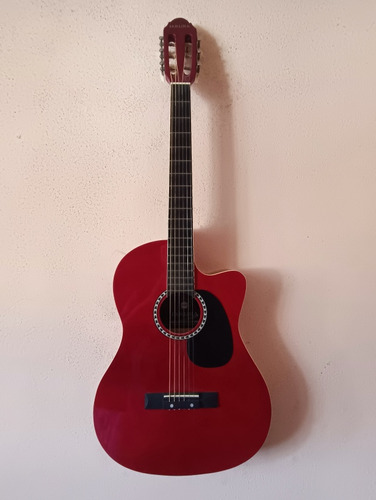 Guitarra Electroacústica Sakura, Modelo Ecg-3960/cr/eq4