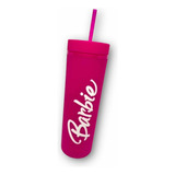 Barbie Vaso Skinny Personalizable Rosa Fiucsa 600ml