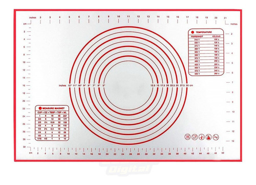 Tapete Silicona Antiadherente Para Fondant 60x40 Masa Grande