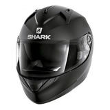 Casco Para Moto Integral Shark Ridill  Black Mat  Blank Mat Talla S 