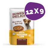 Pouch Homemade Delights Perro Adulto Cordero 100g Pack X 12