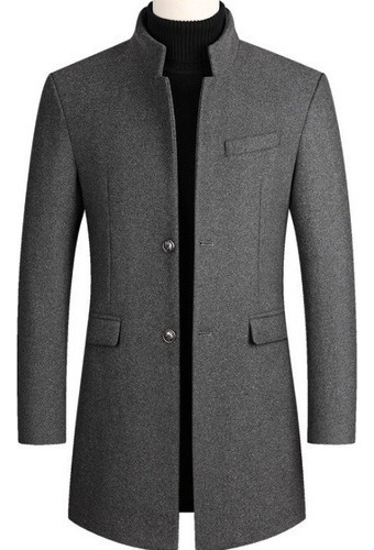 Gabardina De Lana Para Hombre Para Otoño E Invierno, Gruesa