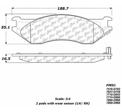 Pastillas Freno Delanteras Ford F150 2001 2002 2003 2004 Foto 3