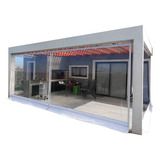 Toldo Cristal Transparente Cerramiento Pvc Enrollable Manual