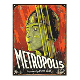 Cartel De Chapa Vintage Retro Cine Metropolis 30x40cm